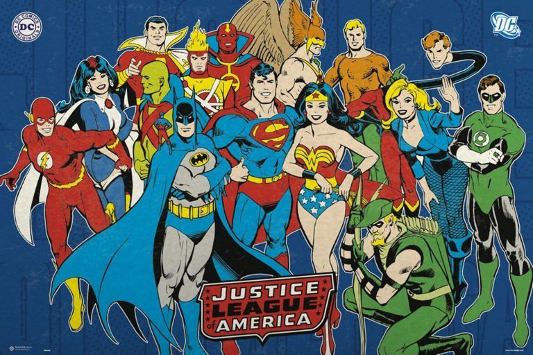 lamina-enmarcada-superheroes-dc-liga-justicia
