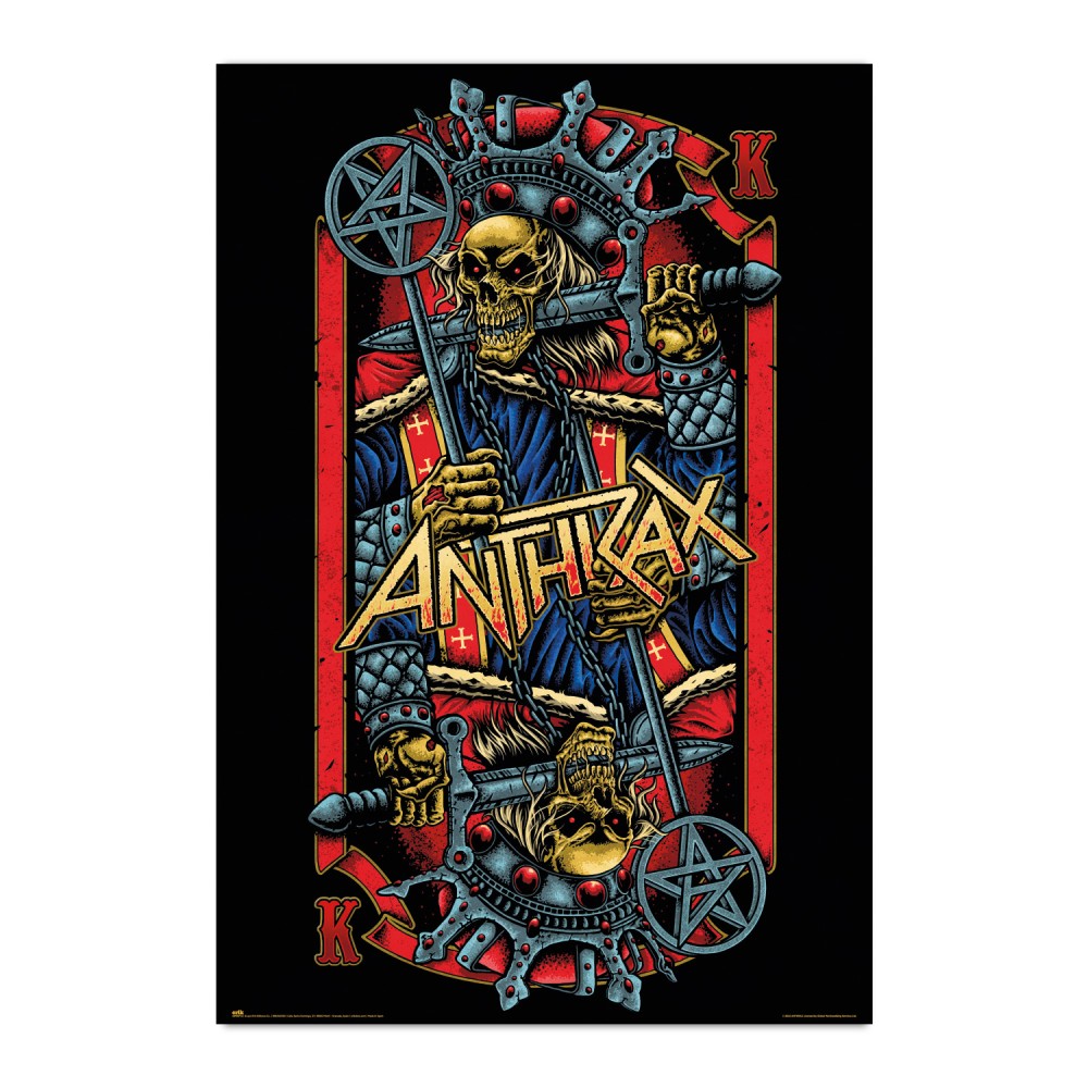Cuadro Anthrax Evil Kings enmarcado en aluminio de 92x62 cm