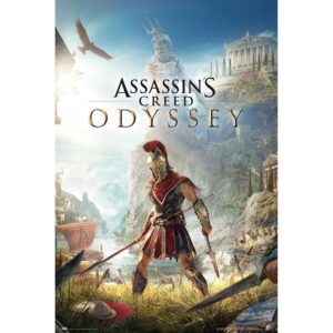 Cuadro Assassin's Creed Odyssey enmarcado en aluminio de 92x62 cm