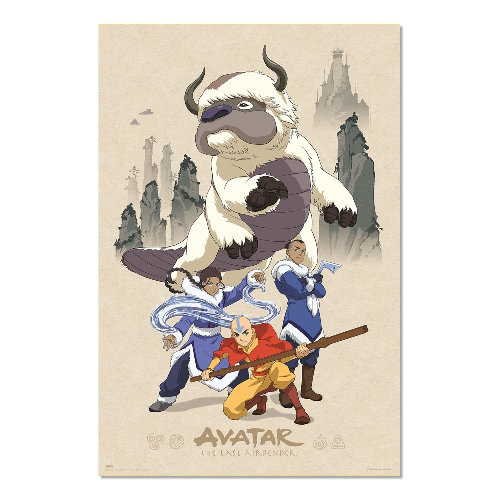 Cuadro Avatar la leyenda de Aang enmarcado en aluminio de 92x62 cm