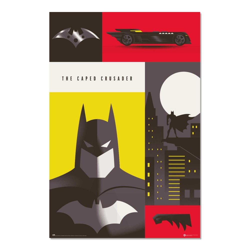 Cuadro Batman 100 aniversario Warner enmarcado en aluminio de 92x62 cm
