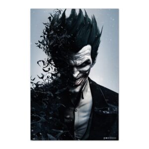 Cuadro Batman Arkham Origins Joker enmarcado en aluminio de 92x62 cm