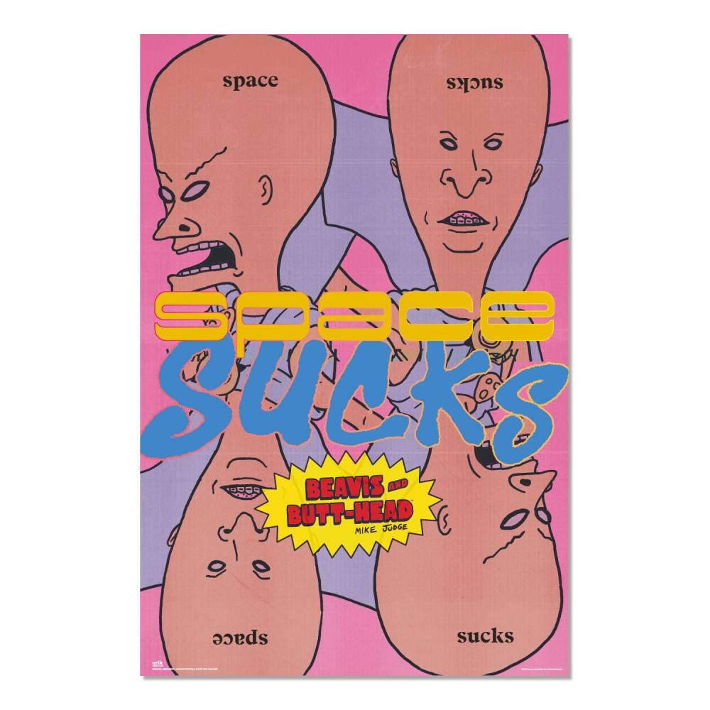 Cuadro Beavis y Butt-Head enmarcado en aluminio de 92x62 cm