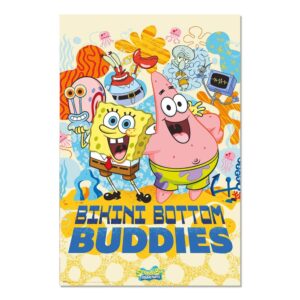 Cuadro Bob Esponja enmarcado en aluminio de 92x62 cm