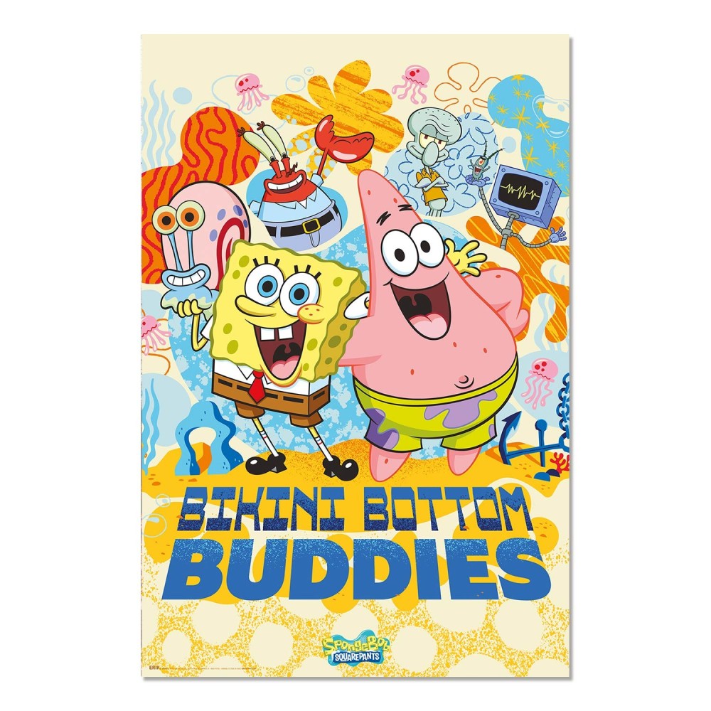 Cuadro Bob Esponja enmarcado en aluminio de 92x62 cm