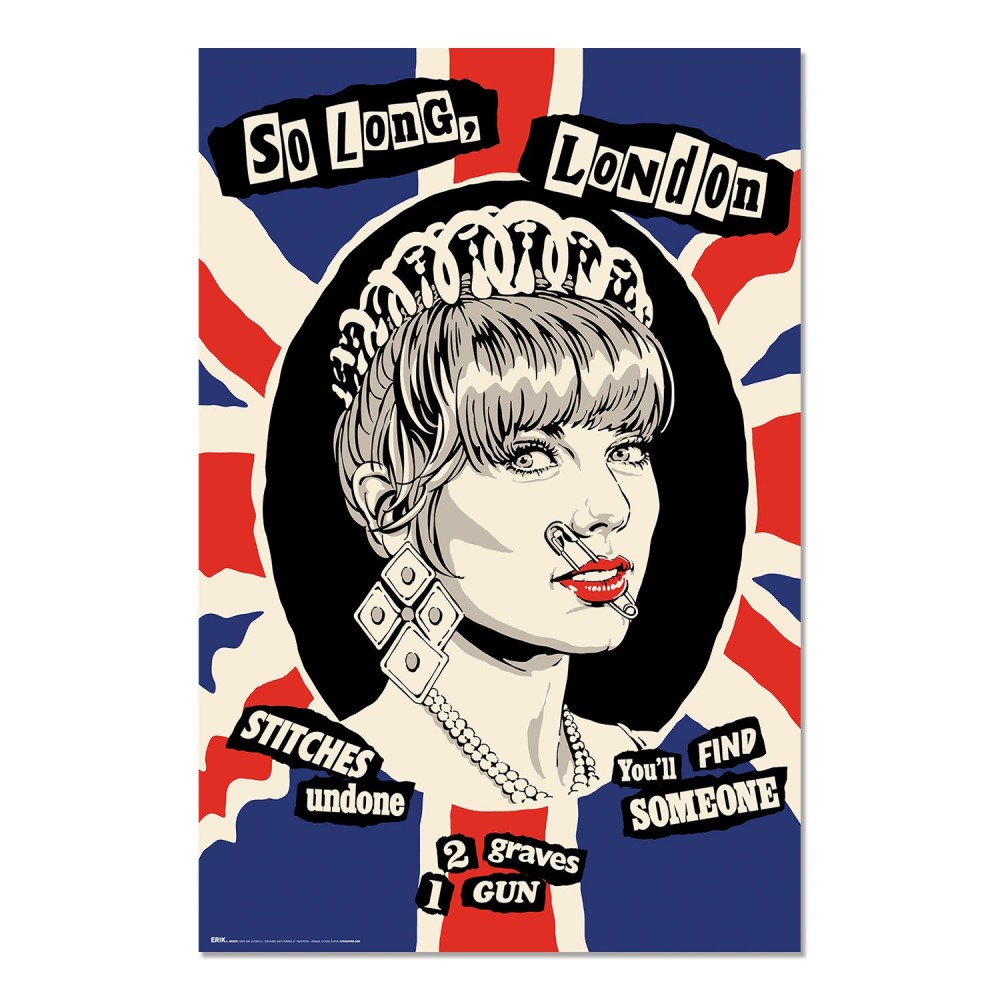 Cuadro Butcher Billy So Long enmarcado en aluminio de 92x62 cm