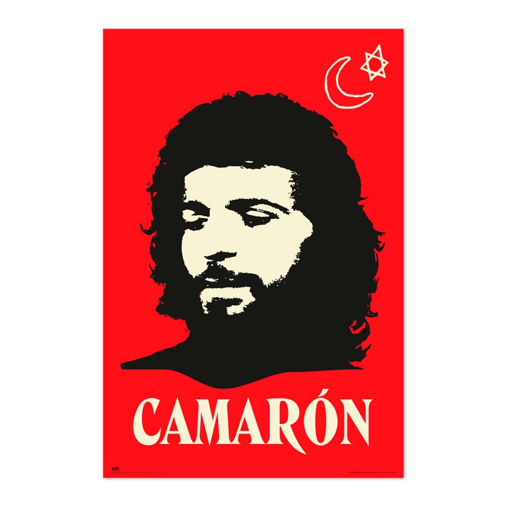 Cuadro Camarón de la Isla enmarcado en aluminio de 92x62 cm
