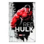 Cuadro Capitán América Brave New World Hulk Rojo