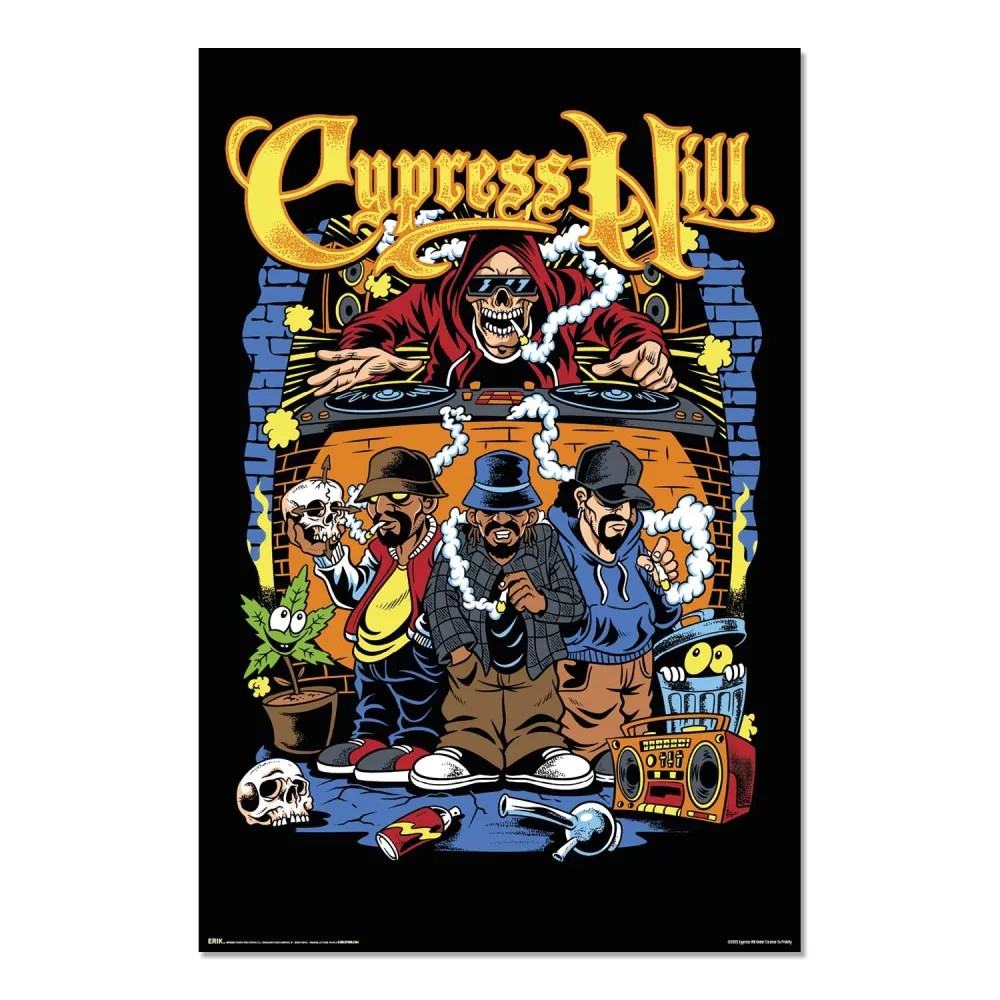 Cuadro Cypress Hill enmarcado en aluminio de 92x62 cm