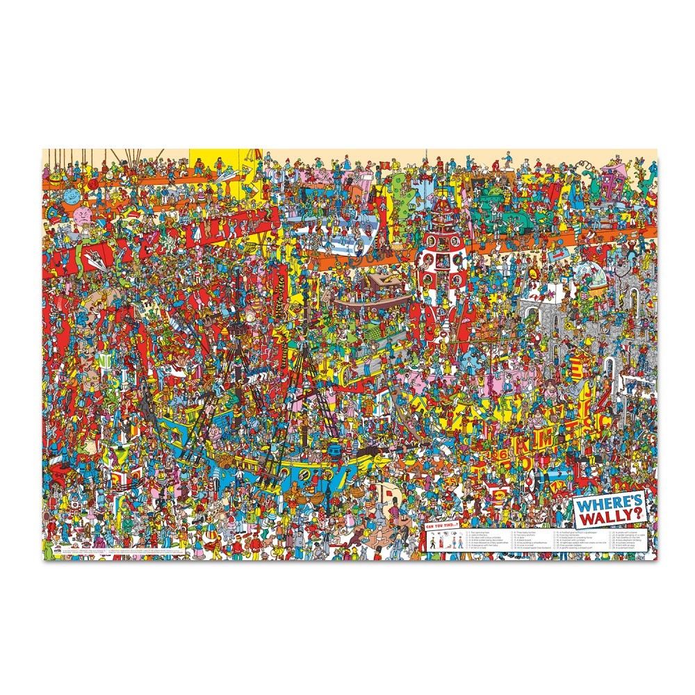 Cuadro ¿Dónde está Wally? enmarcado en aluminio de 92x62 cm