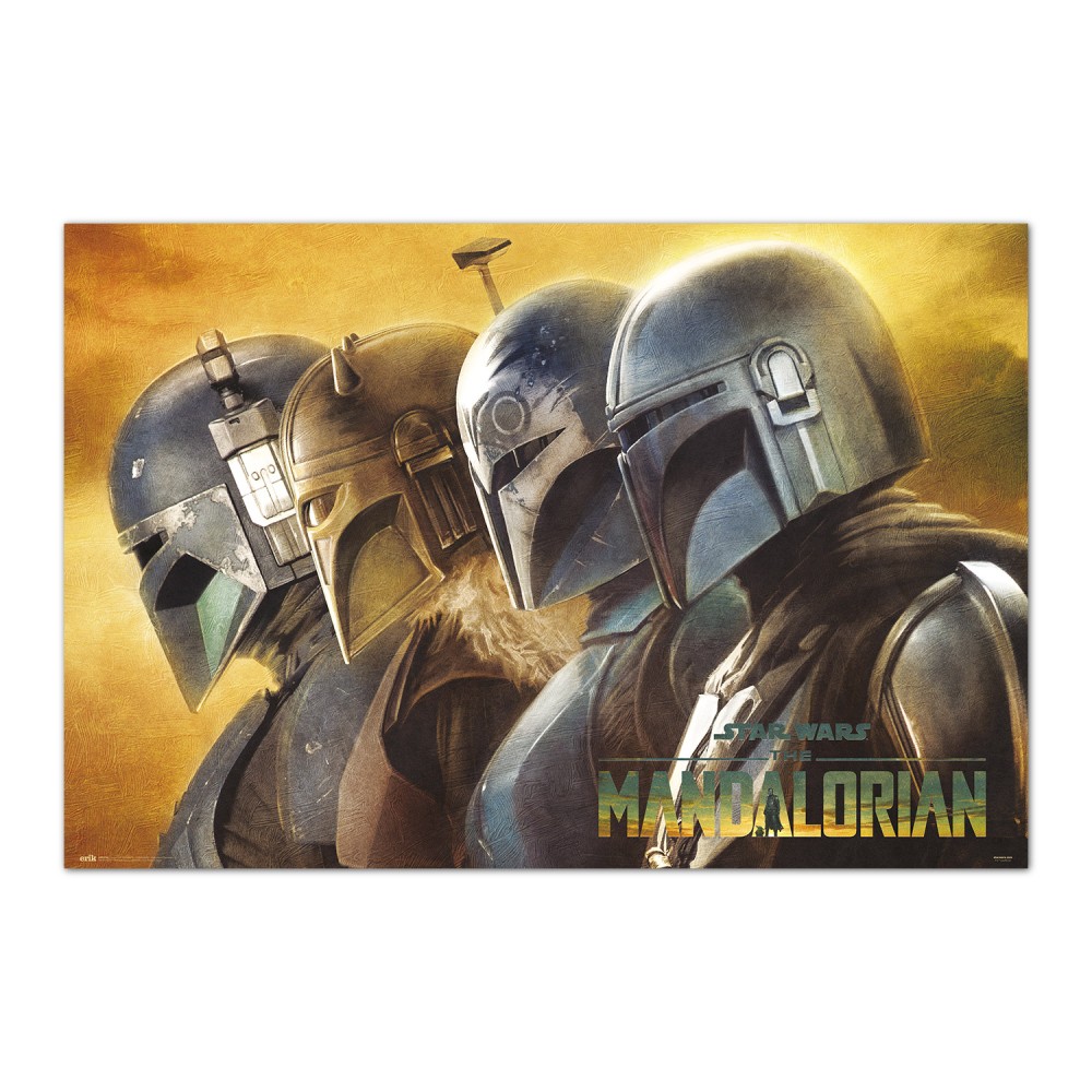 Cuadro El Mandaloriano mandalorianos enmarcado en aluminio de 92x62 cm