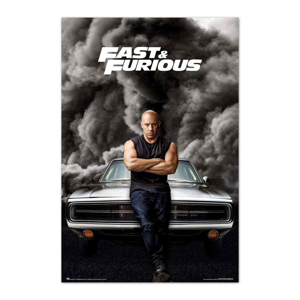 Cuadro Fast & Furious enmarcado en aluminio de 92x62 cm