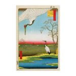 Cuadro Grullas de Minowa de Hiroshige