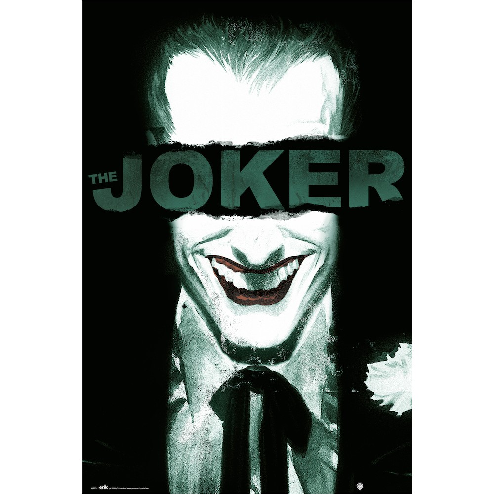 Cuadro La sonrisa del Joker enmarcado en aluminio de 92x62 cm