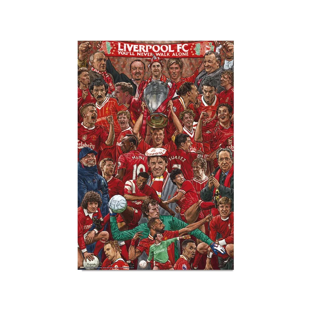 Cuadro Leyendas del Liverpool enmarcado en aluminio de 92x62 cm