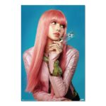 Cuadro Lisa de Blackpink pelo rosa