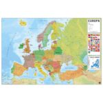 Cuadro Mapa de Europa físico y político