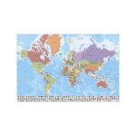 Cuadro Mapa del mundo en francés