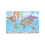 Cuadro Mapa del mundo físico y político