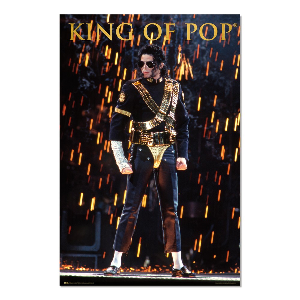 Cuadro Michael Jackson Dangerous enmarcado en aluminio de 92x62 cm