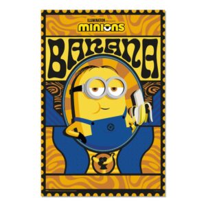Cuadro Minions Banana enmarcado en aluminio de 92x62 cm