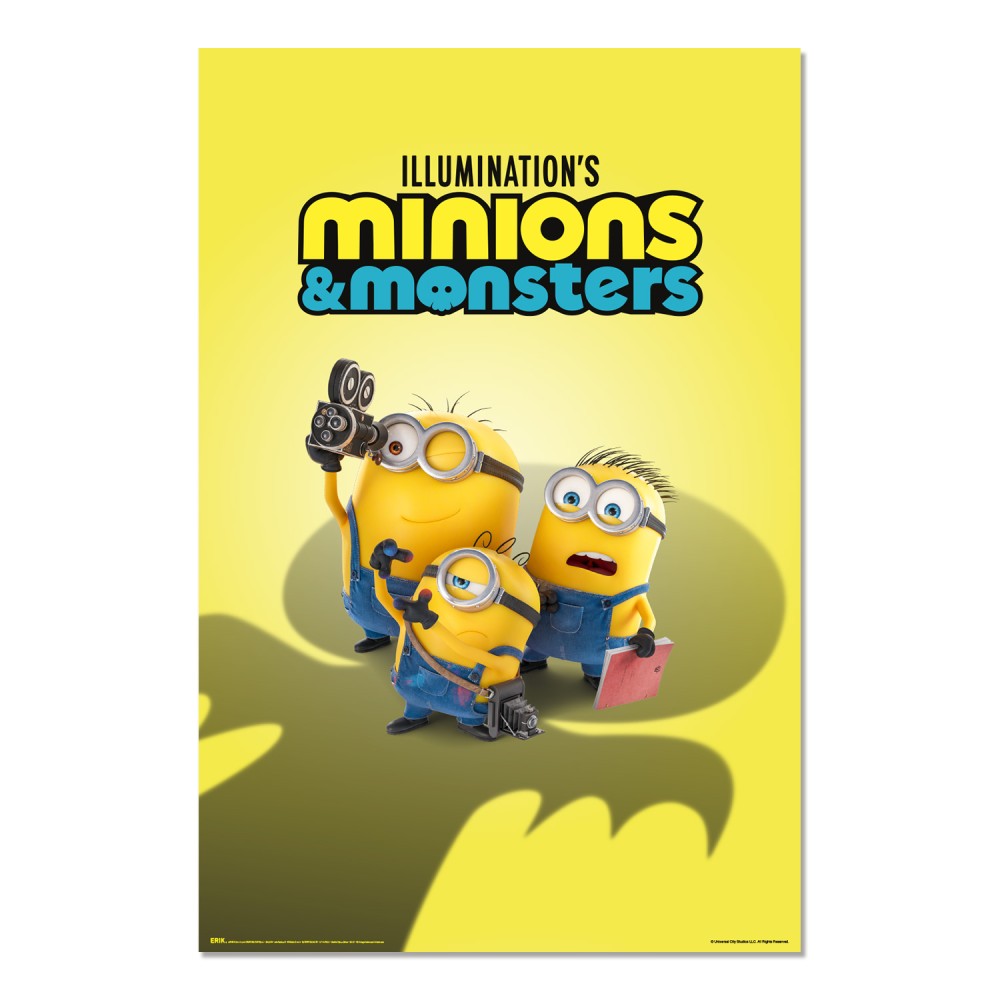 Cuadro Minions & Monsters enmarcado en aluminio de 92x62 cm