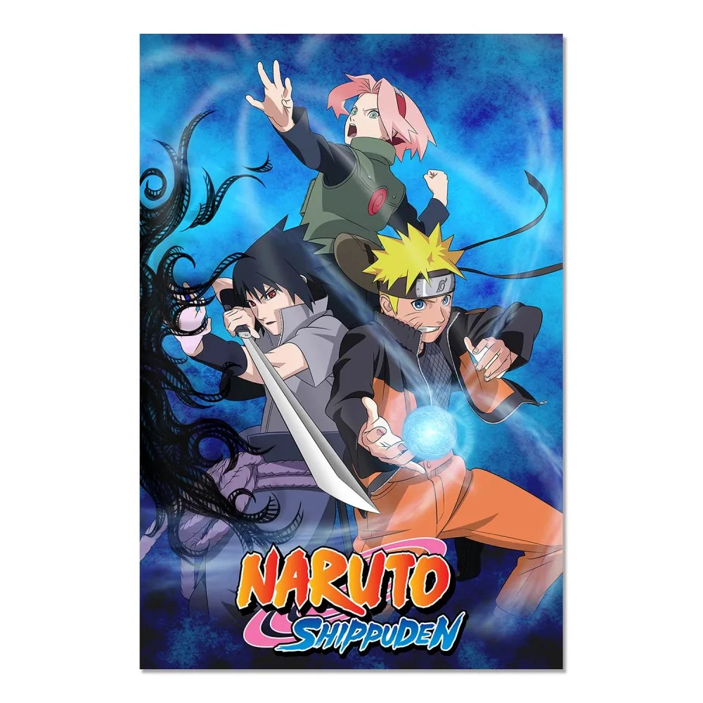 Cuadro Naruto Shippuden enmarcado en aluminio de 92x62 cm