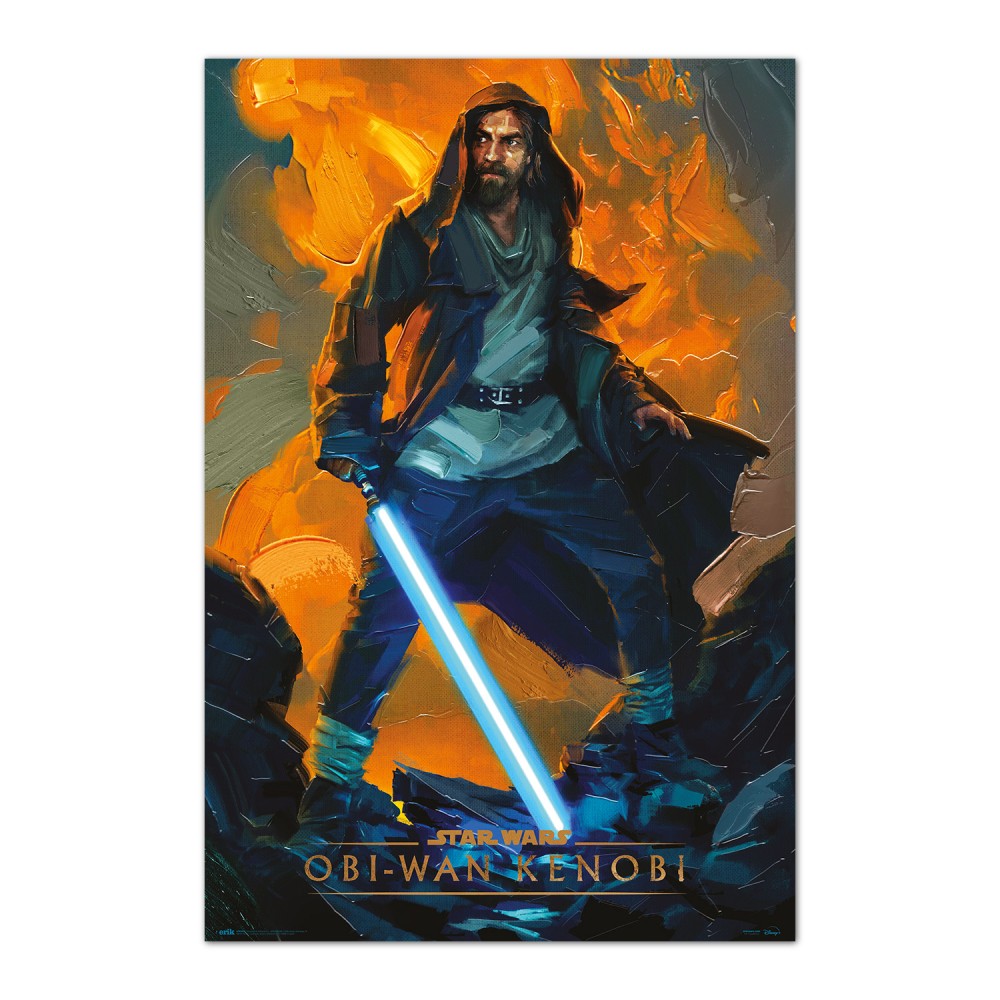 Cuadro Obi-Wan Kenobi Guardian enmarcado en aluminio de 92x62 cm