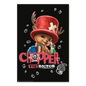 Cuadro One Piece Chopper enmarcado en aluminio de 92x62 cm