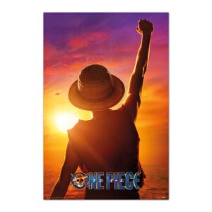 Cuadro One Piece Monkey D. Luffy enmarcado en aluminio de 92x62 cm