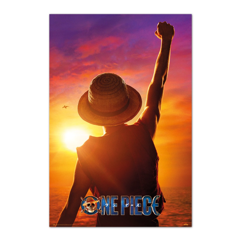 Cuadro One Piece Monkey D. Luffy enmarcado en aluminio de 92x62 cm
