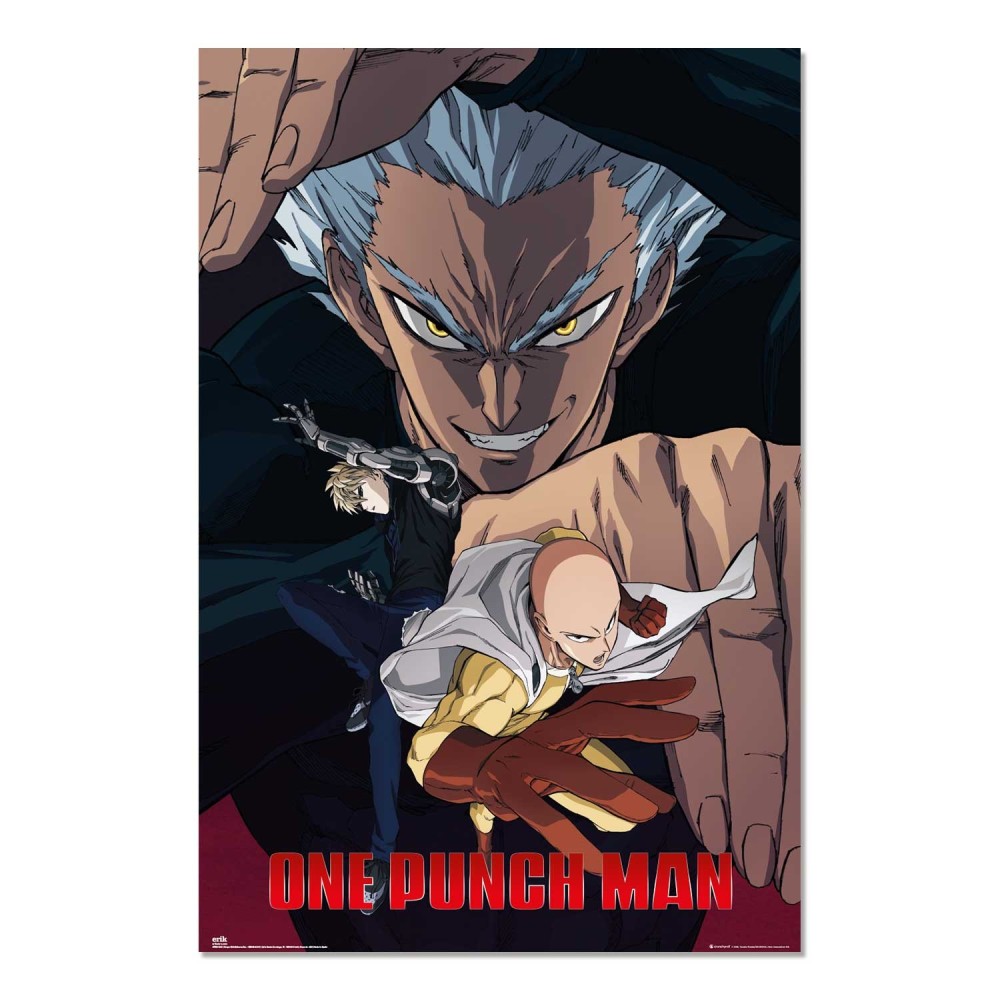 Cuadro One Punch Man Garou enmarcado en aluminio de 92x62 cm