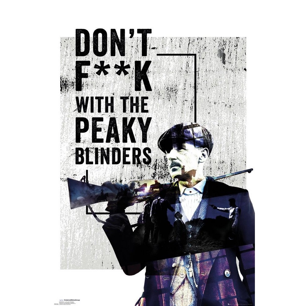 Cuadro Peaky Blinders enmarcado en aluminio de 92x62 cm