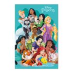 Cuadro Princesas Disney y sus mascotas