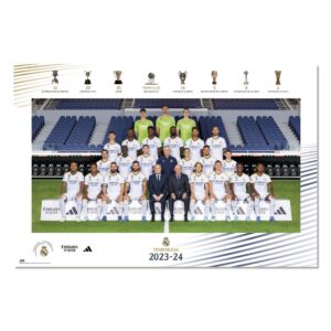 Cuadro Real Madrid plantilla 2023/2024 enmarcado en aluminio de 92x62 cm