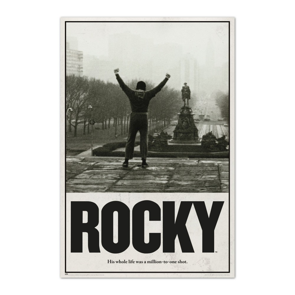 Cuadro Rocky Balboa enmarcado en aluminio de 92x62 cm