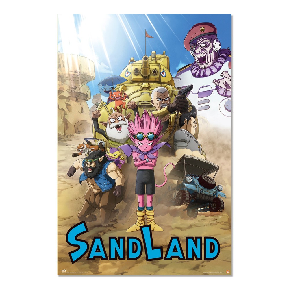 Cuadro Sand Land enmarcado en aluminio de 92x62 cm