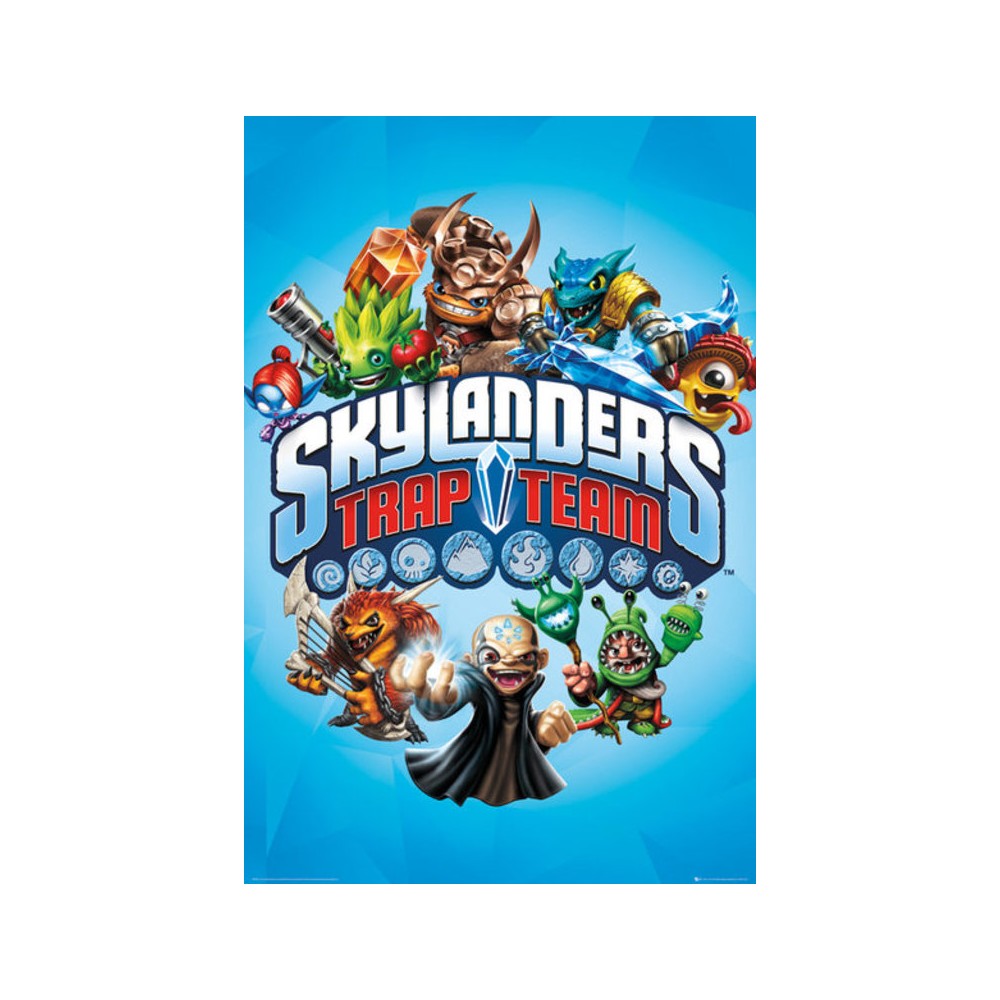 Cuadro Skylanders Trap Team enmarcado en aluminio de 92x62 cm