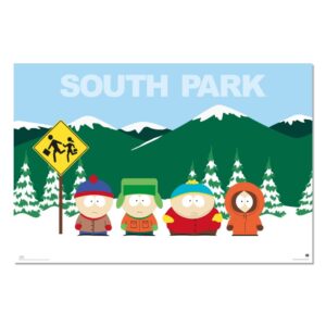 Cuadro South Park enmarcado en aluminio de 92x62 cm