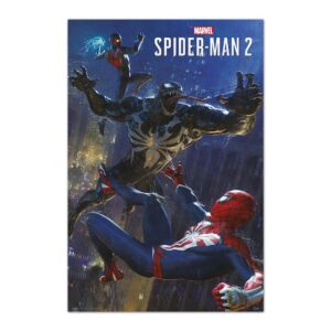 Cuadro Spider-Man 2 el videojuego enmarcado en aluminio de 92x62 cm