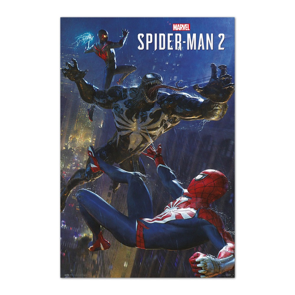 Cuadro Spider-Man 2 el videojuego enmarcado en aluminio de 92x62 cm
