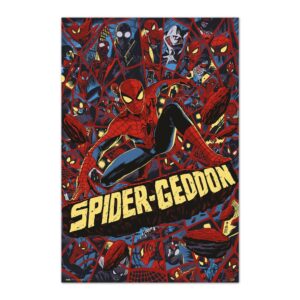 Cuadro Spider-Man Spider-Geddon enmarcado en aluminio de 92x62 cm