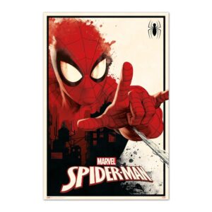 Cuadro Spider-Man Thwip enmarcado en aluminio de 92x62 cm