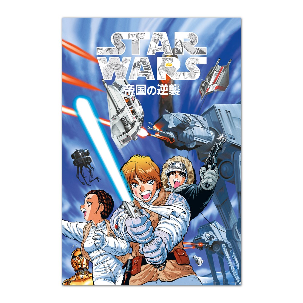 Cuadro Star Wars manga El imperio contraataca enmarcado en aluminio de 92x62 cm