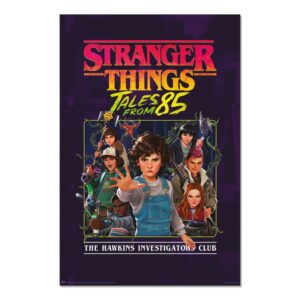 Cuadro Stranger Things Tales From 85 enmarcado en aluminio de 92x62 cm
