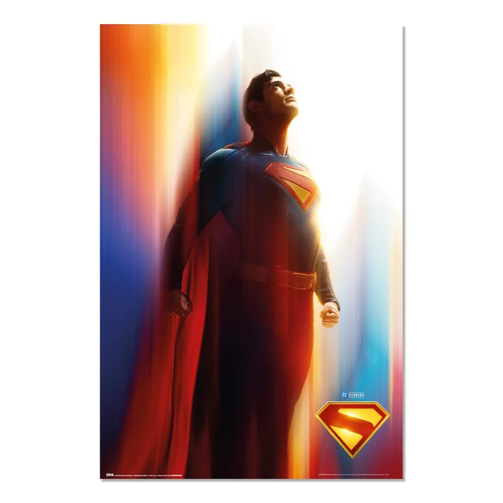 Cuadro Superman 2025 enmarcado en aluminio de 92x62 cm