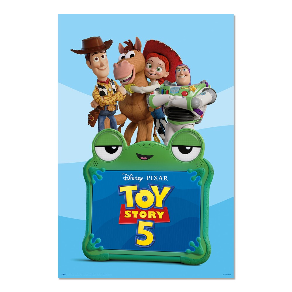 Cuadro Toy Story 5 personajes enmarcado en aluminio de 92x62 cm