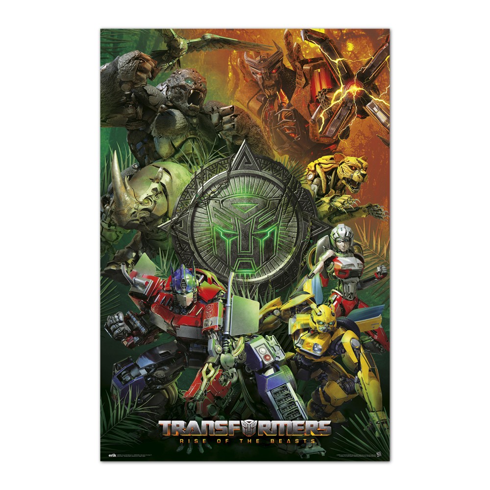 Cuadro Transformers el despertar de las bestias enmarcado en aluminio de 92x62 cm