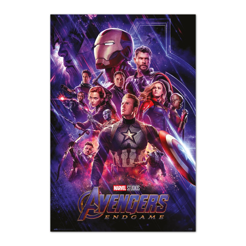 Cuadro Vengadores Endgame cartel oficial enmarcado en aluminio de 92x62 cm