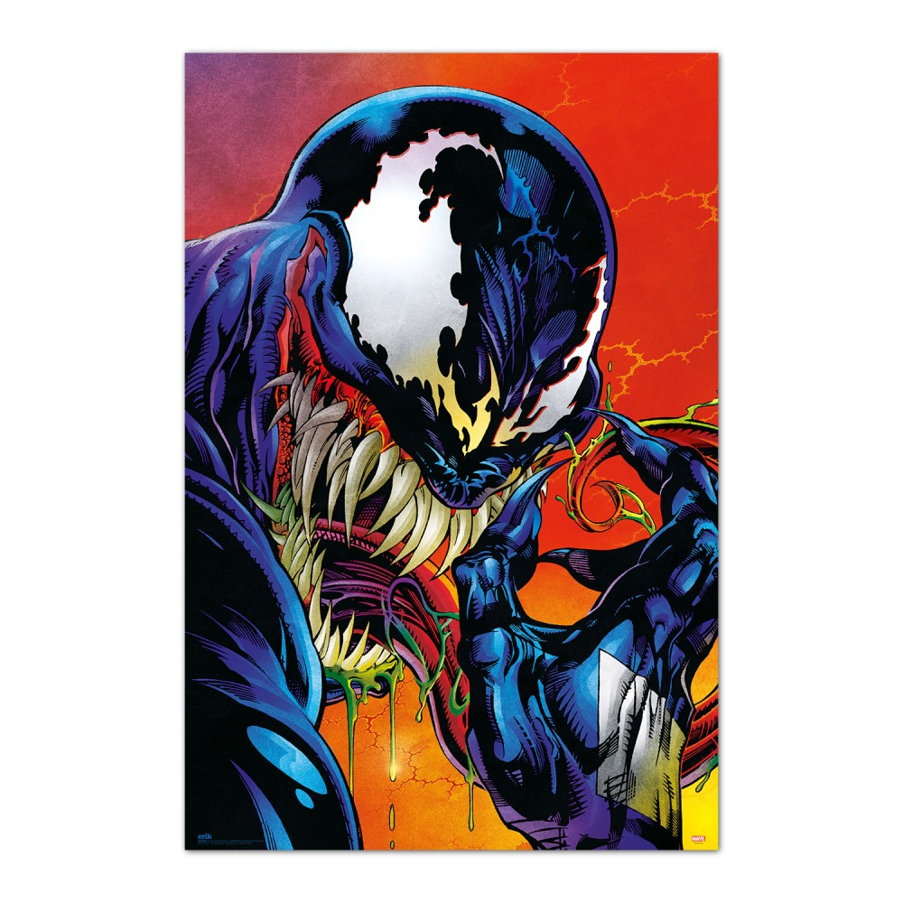 Cuadro Venom cómic enmarcado en aluminio de 92x62 cm